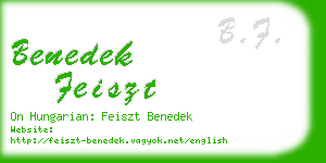 benedek feiszt business card